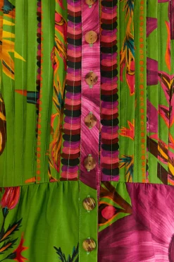  MAXI FLOWERS ORGANIC COTTON MAXI DRESS