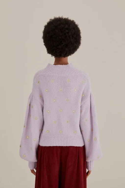  MIRROR EMBROIDERED KNIT SWEATER