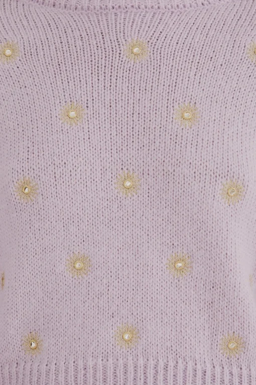  MIRROR EMBROIDERED KNIT SWEATER