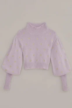  MIRROR EMBROIDERED KNIT SWEATER