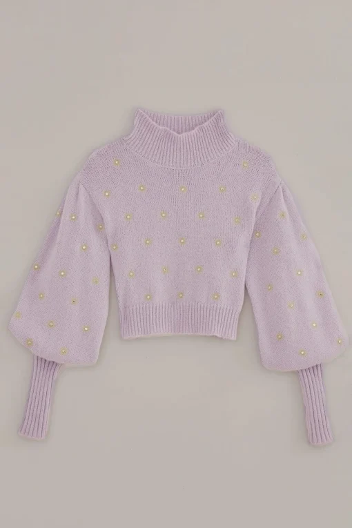  MIRROR EMBROIDERED KNIT SWEATER