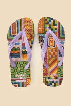  MIXED CROCHET HAVAIANAS SANDALS