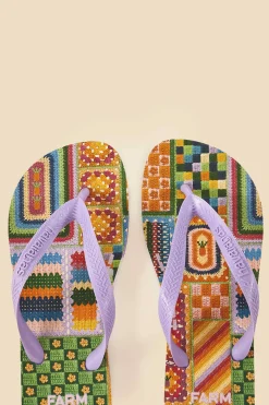 MIXED CROCHET HAVAIANAS SANDALS