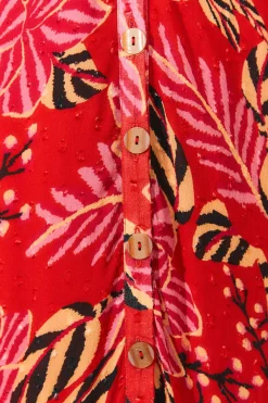  MIXED FLORAL PRINTS LONG SLEEVE MAXI DRESS
