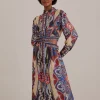  MULTICOLOR ENERGY SCARF CUT-OUT MAXI DRESS