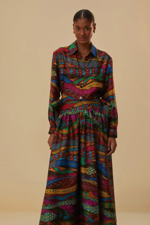  MULTICOLOR MIRAGE MIDI SKIRT
