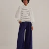  NAVY BLUE LOW WAISTED TAILORED PANTS