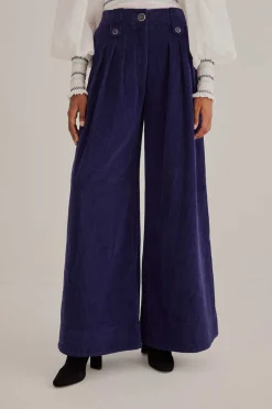  NAVY BLUE LOW WAISTED TAILORED PANTS
