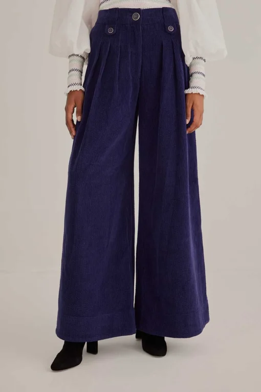  NAVY BLUE LOW WAISTED TAILORED PANTS