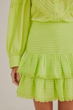  NEON GREEN MINI SKIRT