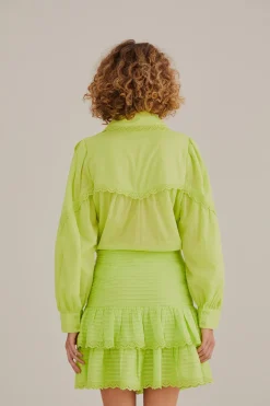  NEON GREEN MINI SKIRT