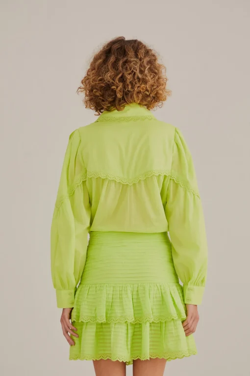  NEON GREEN MINI SKIRT