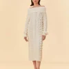  OFF-WHITE BRAIDED MIDI SWEATER DRESS