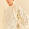  OFF-WHITE BRAIDED SWEATER
