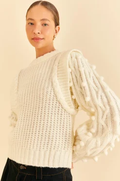  OFF-WHITE BRAIDED SWEATER
