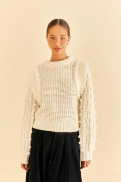  OFF-WHITE BRAIDED SWEATER