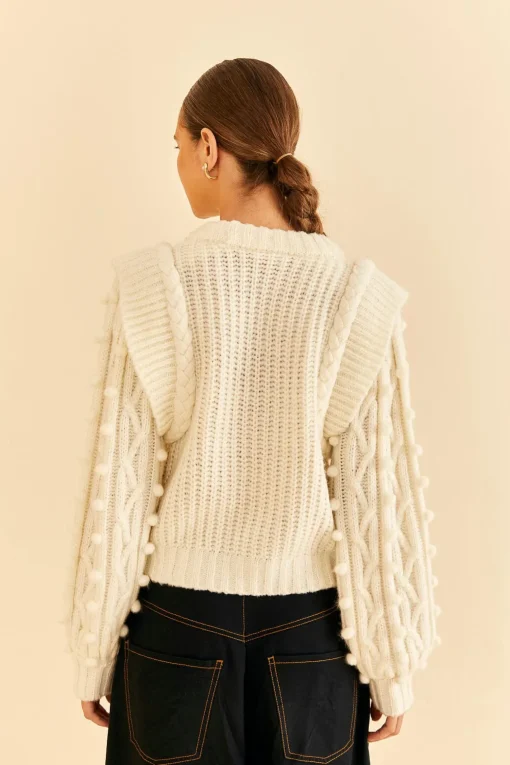  OFF-WHITE BRAIDED SWEATER