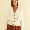  OFF-WHITE BUBBLE KNIT CARDIGAN