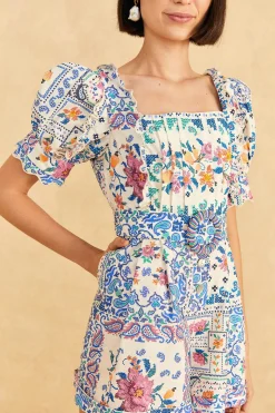  OFF-WHITE ROMANTIC BANDANAS ORGANIC COTTON ROMPER