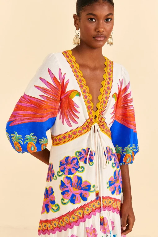  OFF-WHITE VIVID GARDEN MAXI DRESS