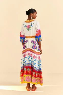  OFF-WHITE VIVID GARDEN MAXI DRESS