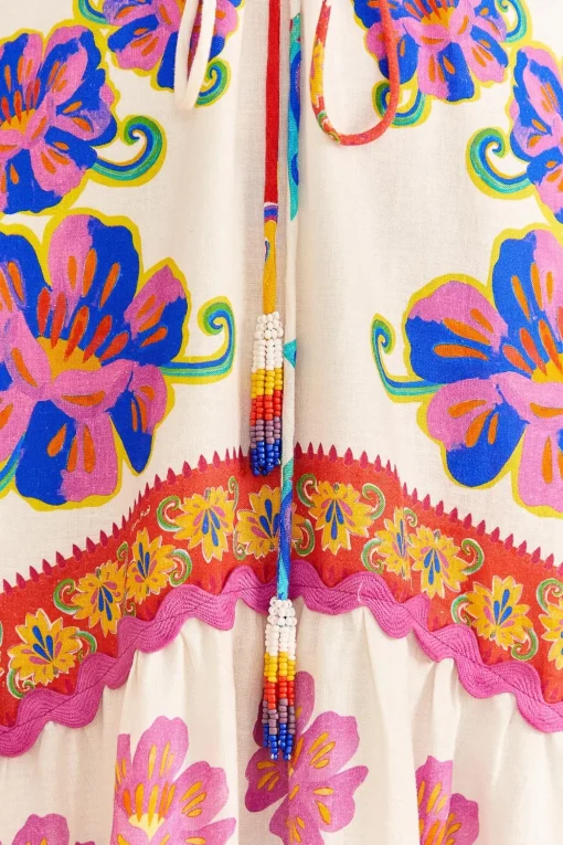  OFF-WHITE VIVID GARDEN MAXI DRESS