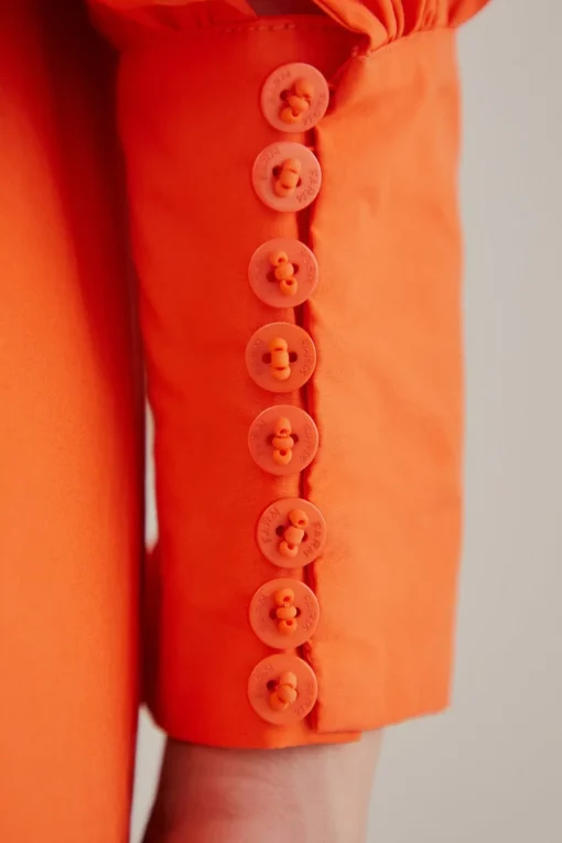  ORANGE OPEN BACK MINI DRESS