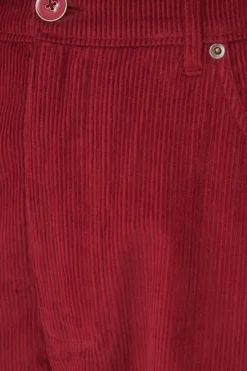  PINK CORDUROY EMBROIDERED PANTS