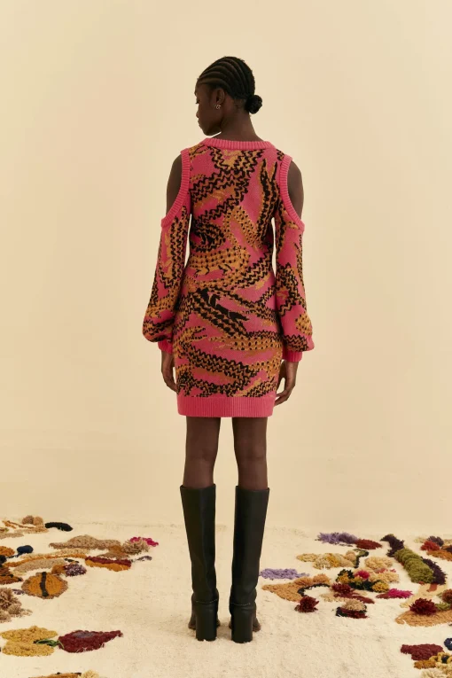  PINK CROCO SWEATER DRESS
