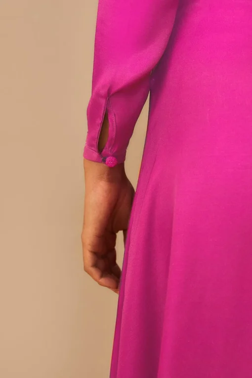  PINK LONG SLEEVE MAXI DRESS