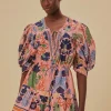  PINK SEASHELL TAPESTRY MINI DRESS