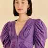  PURPLE CROPPED BLOUSE