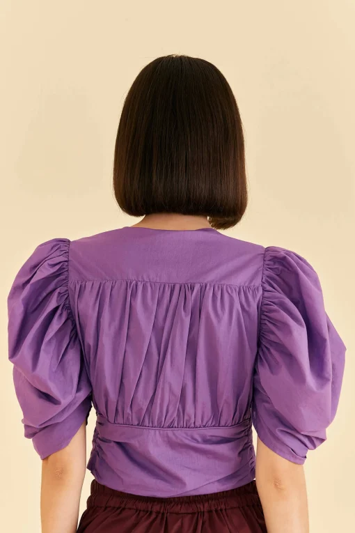  PURPLE CROPPED BLOUSE