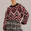  RAUTI BEADED KNIT SWEATER