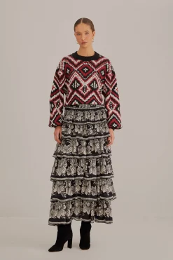  RAUTI BEADED KNIT SWEATER