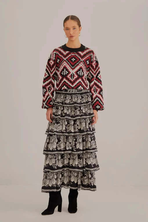  RAUTI BEADED KNIT SWEATER