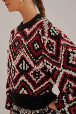  RAUTI BEADED KNIT SWEATER