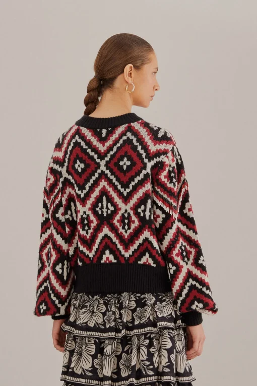  RAUTI BEADED KNIT SWEATER