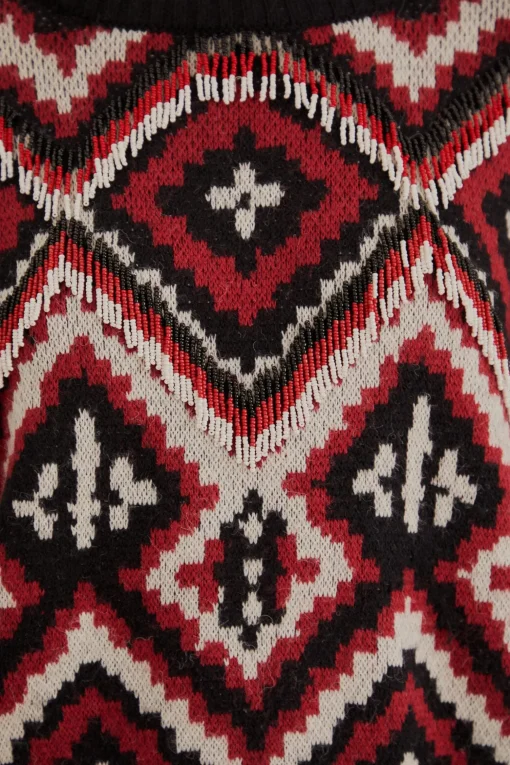  RAUTI BEADED KNIT SWEATER