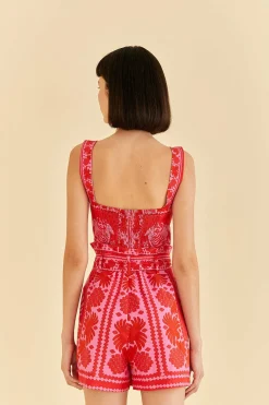  RED JUNGLE SCARF ROMPER