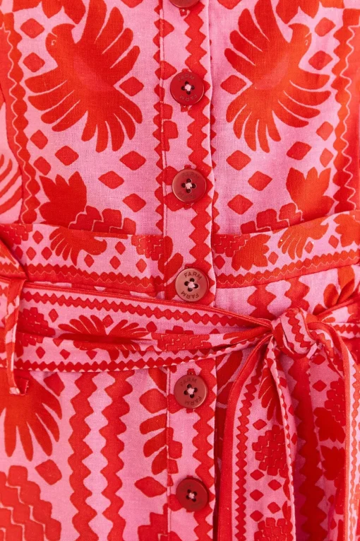  RED JUNGLE SCARF ROMPER