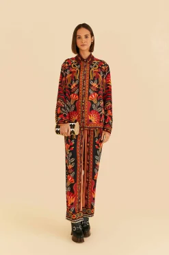  RED NATURE BEAUTY SCARF PANTS