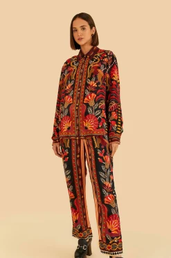  RED NATURE BEAUTY SCARF PANTS