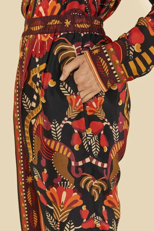  RED NATURE BEAUTY SCARF PANTS