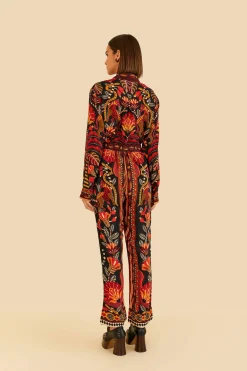  RED NATURE BEAUTY SCARF PANTS