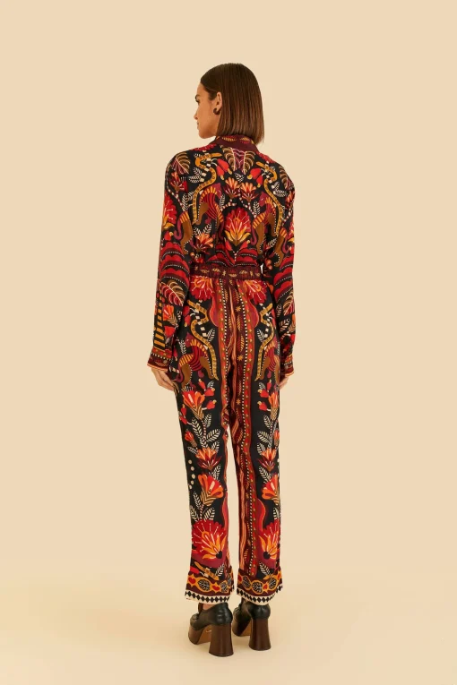  RED NATURE BEAUTY SCARF PANTS