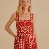  RED PALERMO SLEEVELESS ROMPER