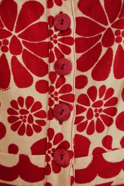  RED PALERMO SLEEVELESS ROMPER