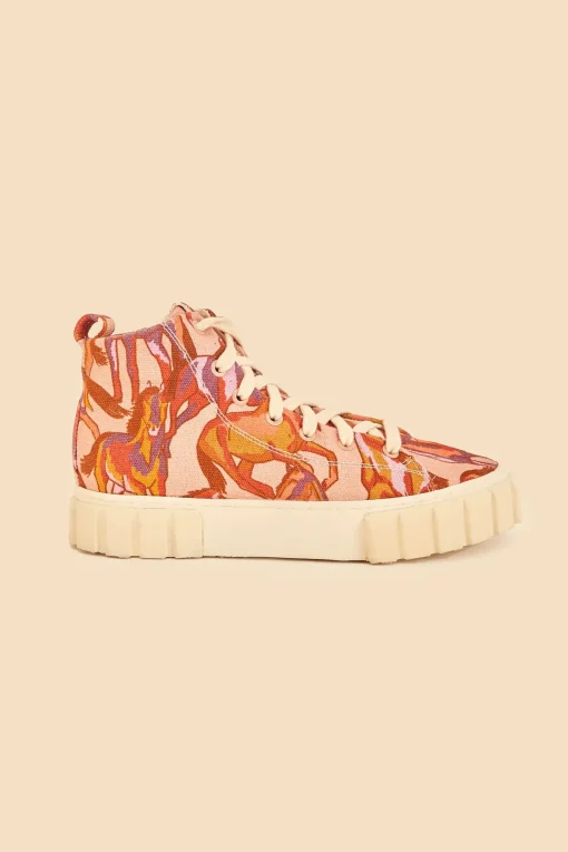  ROSE WILD HORSES FLATFORM SNEAKER