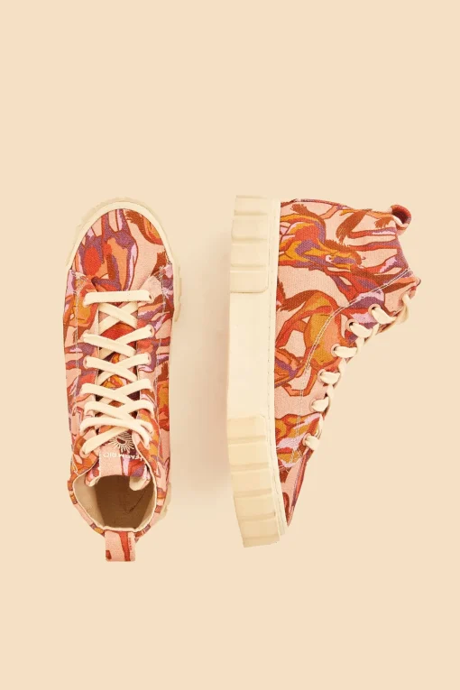  ROSE WILD HORSES FLATFORM SNEAKER
